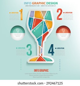 Glass info graphic design,clean vector