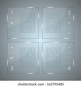 Glass infographic vector