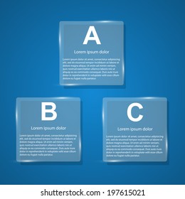 Glass infographic. Vector illustration. 