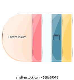 glass infographics Template