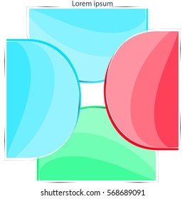 glass infographics Template