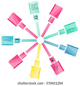 glass infographics Template