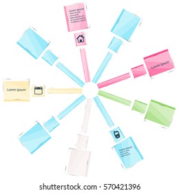 glass infographics Template