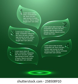 glass infographics - vector illustration