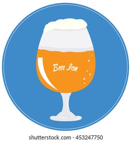 Glass, Isolated beer, Vector illustration