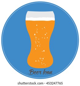 Glass, Isolated beer, Vector illustration