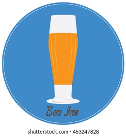 Glass, Isolated beer, Vector illustration