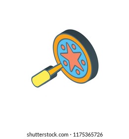 Glass isometric left top view 3D icon
