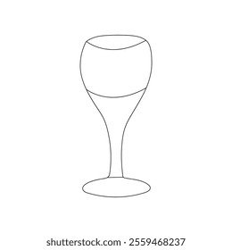 A glass item vector line art