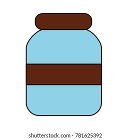 glass jar with cap empty icon