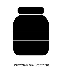 glass jar with cap empty icon