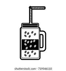 glass jar coffee vector illustration