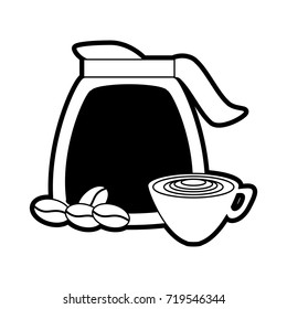 glass jar coffee vector illustration