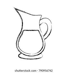 Glass jar with drink