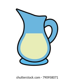Glass jar with drink