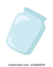 Glass jar flat icon Garbage utilization Recycling. Vector illustration