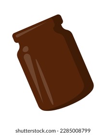 Glass jar flat icon Trash sorting and utilization. Vector illustration