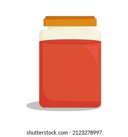 glass jar of fragrant berry jam
