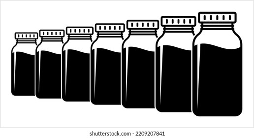 Glass Jar Icon, Cylindrical Container Icon, Vector Art Illustration