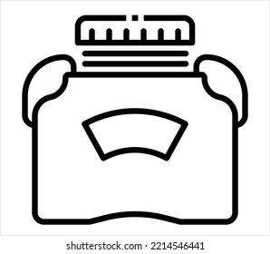 Glass Jar Icon, Cylindrical Container Icon, Vector Art Illustration