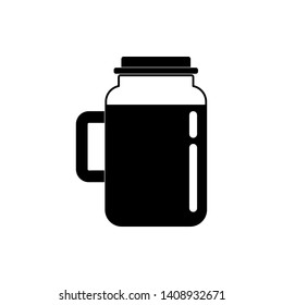 Glass jar  icon illustration,  sign isolated on white background - Vector