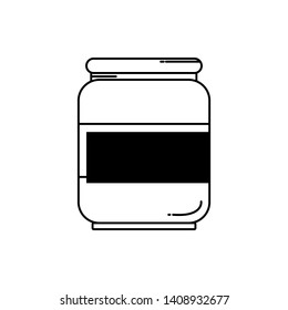 Glass jar  icon illustration,  sign isolated on white background - Vector