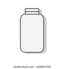 Glass jar icon. Mobile concept and web design