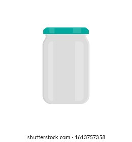 Glass jar icon simple design
