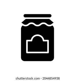 Glass jar icon vector. bottle illustration sign. conservation symbol on white background.