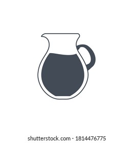 Glass jar icon vector illustration. Isolated flat icon in trendy style.
