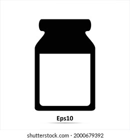 Glass jar icon. Vector illustration