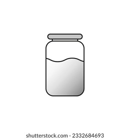 Glass jar icon. Vector illustration. EPS 10.