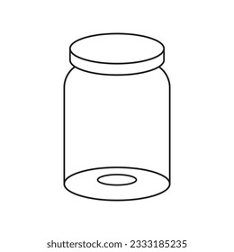 glass jar icon vector illustration logo design