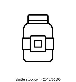 Juego de vectores de icono de jarra de vidrio. colección de signos de ilustración de botella. símbolo de conservación sobre fondo blanco.