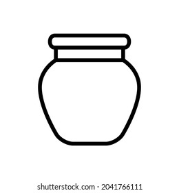 Glass jar icon vector set. bottle illustration sign collection. conservation symbol on white background.