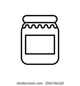 Glass jar icon vector set. bottle illustration sign collection. conservation symbol on white background.