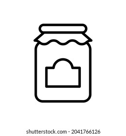 Glass jar icon vector set. bottle illustration sign collection. conservation symbol on white background.