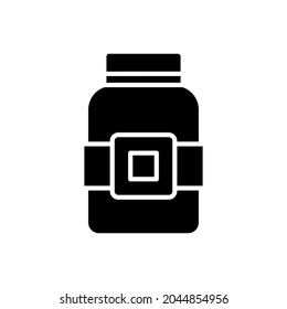 Juego de vectores de icono de jarra de vidrio. colección de signos de ilustración de botella. símbolo de conservación sobre fondo blanco.