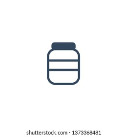 Glass jar icon for web and mobile