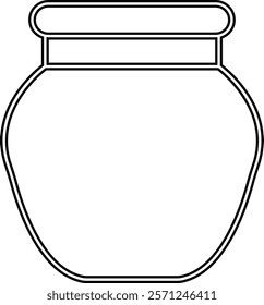 Glass jar kitchen utensil icon, Hand drawn sketch style drawing. canning and preserving. With cover and without lid. ,isolated on a transparent background, PNG, cutout, or clipping path.