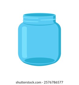 Glass Jar, Kitchen Vector Illustration Isolated