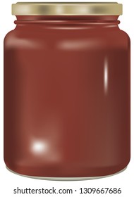 Glass jar with a lid for food
