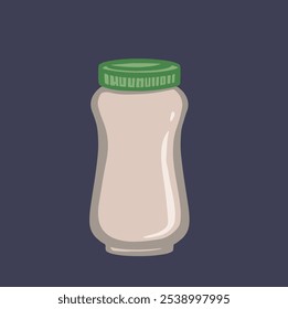 Glass jar with lid vector color. Vector illustration