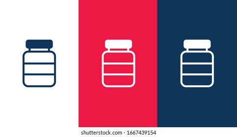 Glass jar line icon for web and mobile