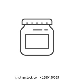 Glass jar line outline icon