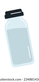 Glass Jar With Liquid Vector Illustration