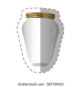 glass jar with metal cap vector illustration eps 10