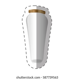 glass jar with metal cap vector illustration eps 10