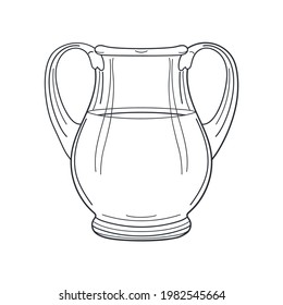 glass jar outlone vector illustration