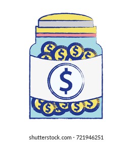 glass jar to save cash money